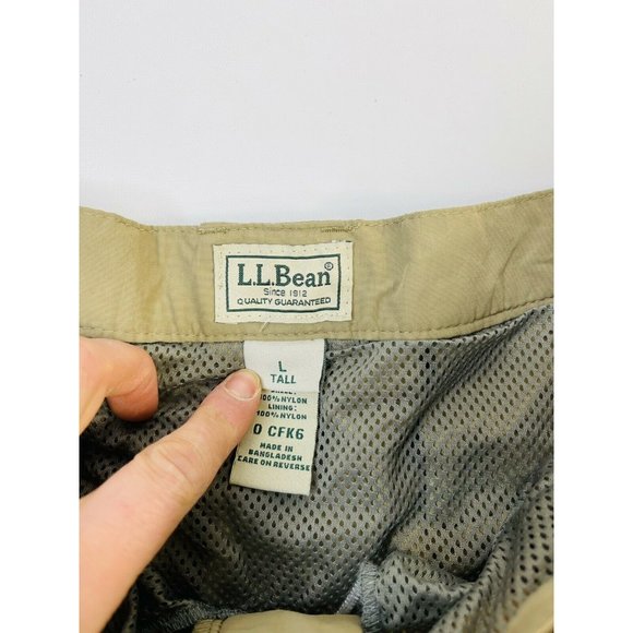 VTG 90s L.L. Bean Men’s Large Tall Convertible Zip Off Hiking Trail Cargo Pants - Picture 2 of 10